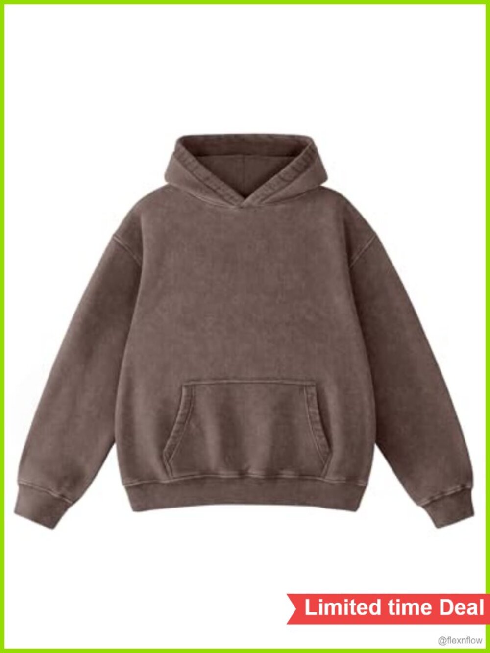 Oversized Heavyweight Hoodie Pullover for Women Vintage Acid Wash Couples